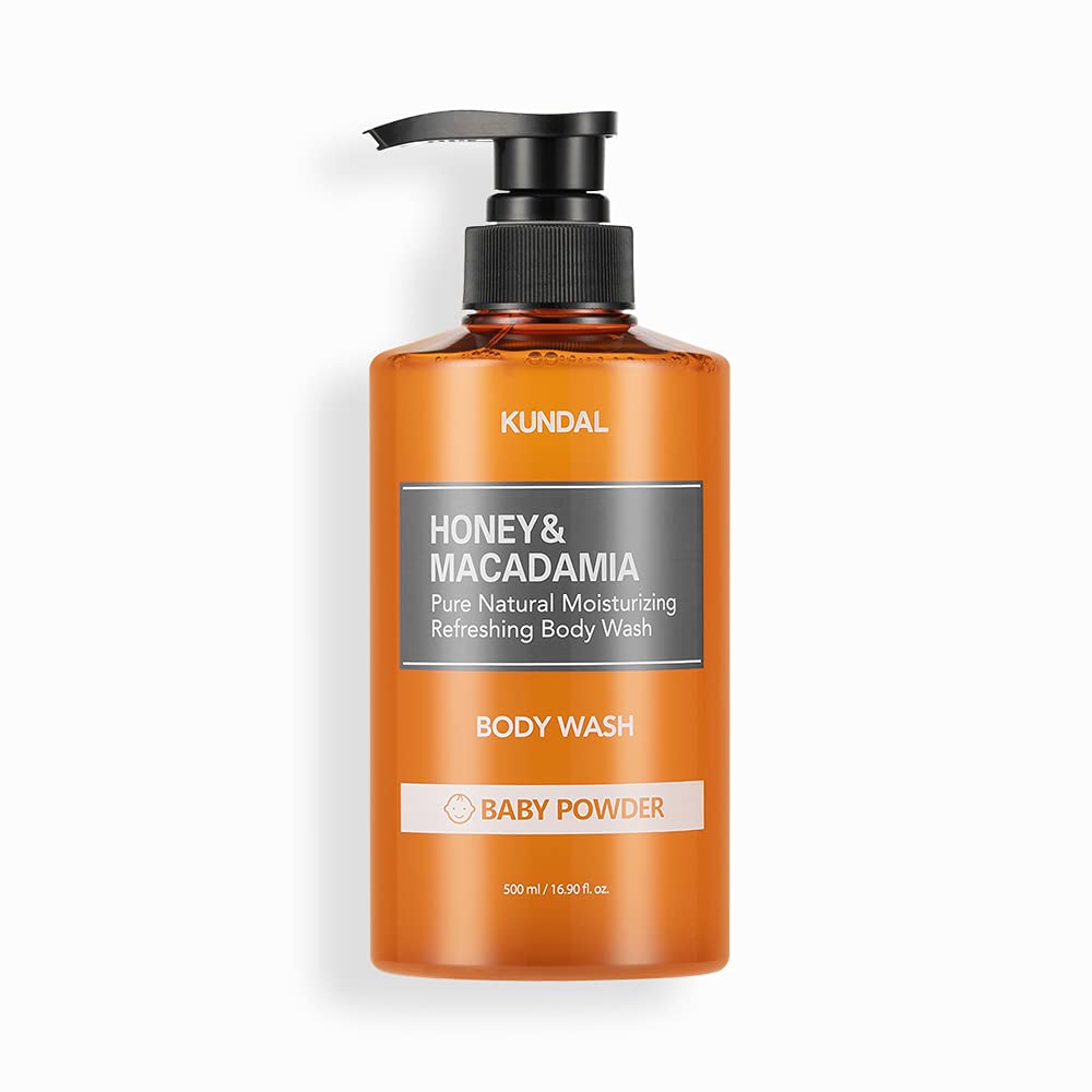 KUNDAL Honey & Macadamia Pure Body Wash, Baby Powder